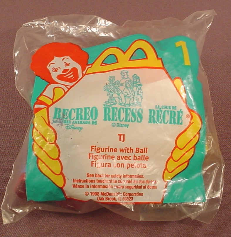 Disney Recess TJ Figure With A Hockey Stick And Ball Sealed In The Original Bag, #1, 1998 McDonalds