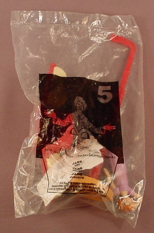 Disney Peter Pan Ship Mast Section Toy With A Wendy PVC Figure Sealed In The Original Bag, #5, 2002 McDonalds