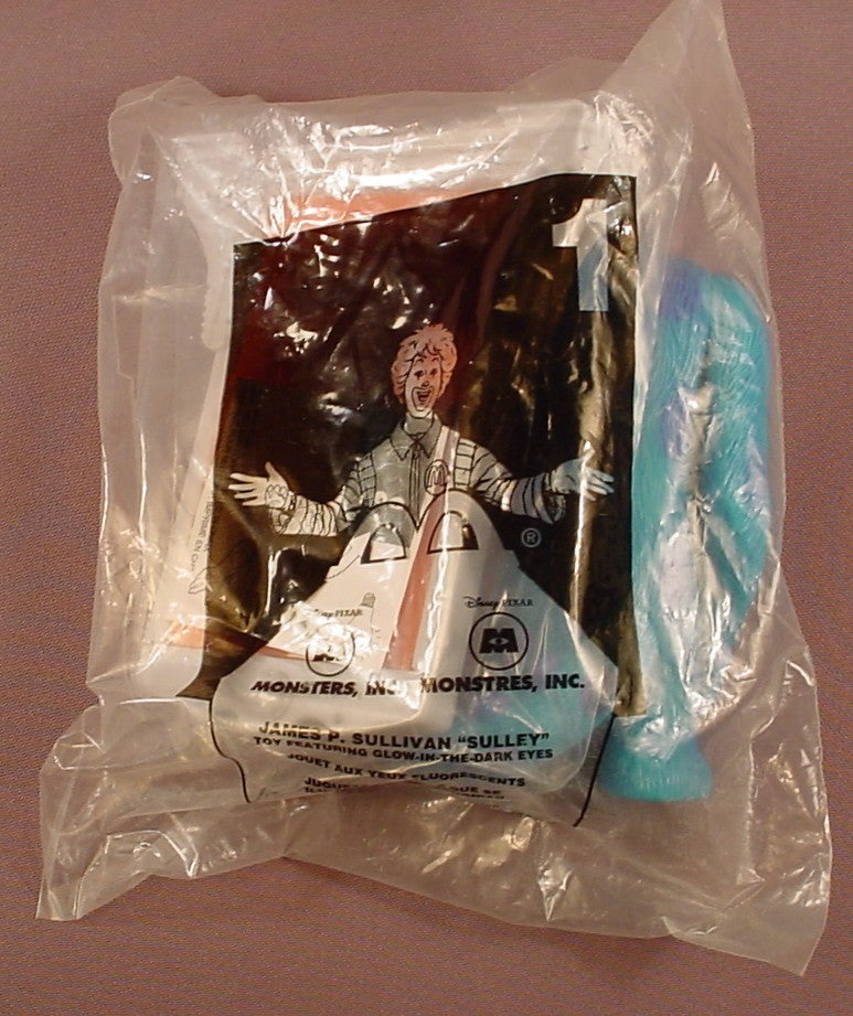 Disney Monsters Inc Sully Figure & An Orange Door Sealed In The Original Bag, James P. Sullivan, #1, 2001 McDonalds