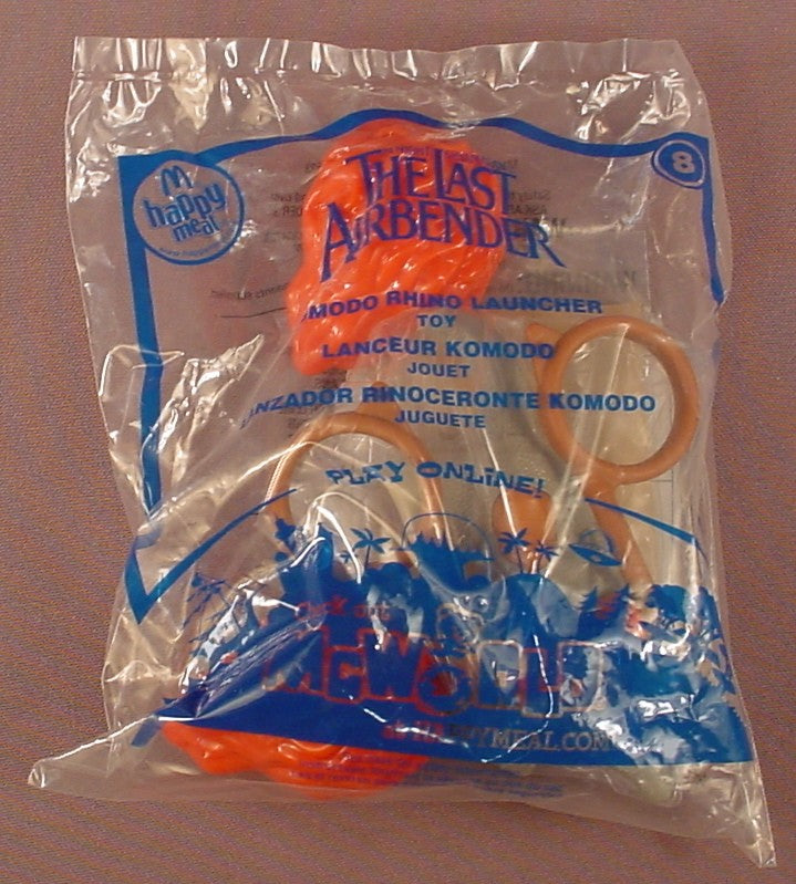 The Last Airbender Movie Kodo Rhino Launcher Toy Sealed In The Original Bag, #8, 2010 McDonalds