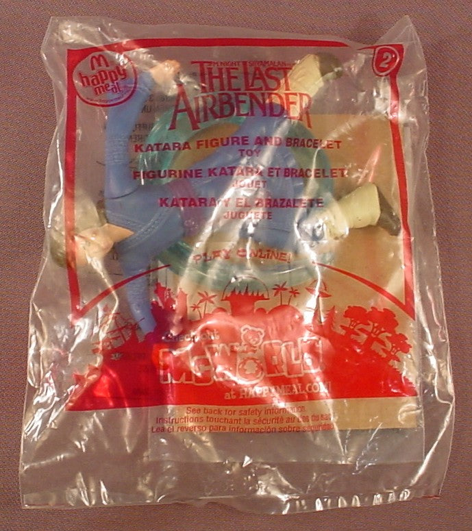 The Last Airbender Movie Katara Figure & Bracelet Toy Sealed In The Original Bag, 2010 McDonalds