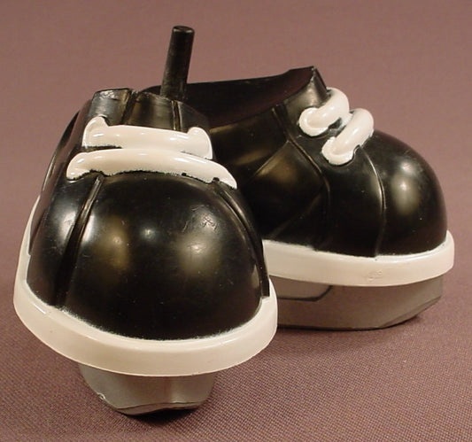 Mr Potato Head Black Hockey Ice Skates With White Laces & Silver Blades, Limited Edition Hockey Player #02265, 2003 Playskool