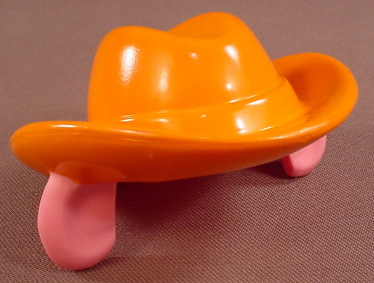 Mr Potato Head Pals Orange Cowboy Hat With Attached Pink Ears, 1 Stem, 3 3/8 Inches From Front To Back, 2003 Playskool