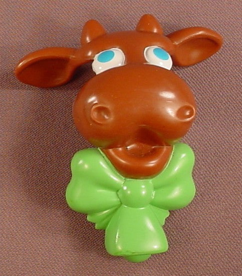 Mr Potato Head Pals Brown Cow Face With A Green Bow, 2003 Playskool, Fun Time Farmyard Set