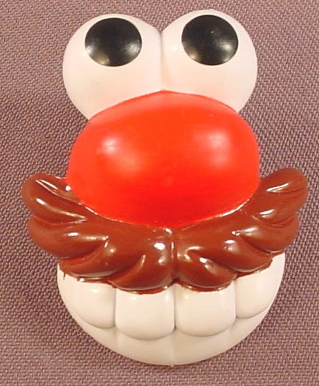 Mr Potato Head Pals One Piece Face With A Brown Moustache & Teeth, Red Nose, Blue Eyes, 2003 Playskool