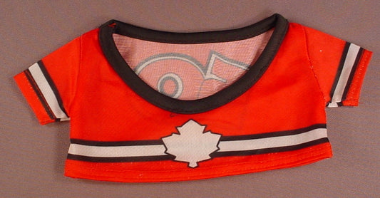 Mr Potato Head Red Cloth Hockey Jersey With A White Maple Leaf On The Front & The Number 50 On The Back