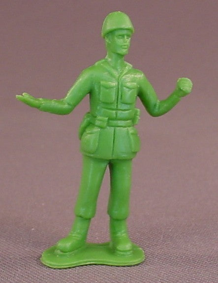 Disney Toy Story Green Army Man With His Hands Raised PVC Figure, 2 Inches Tall, Figurine