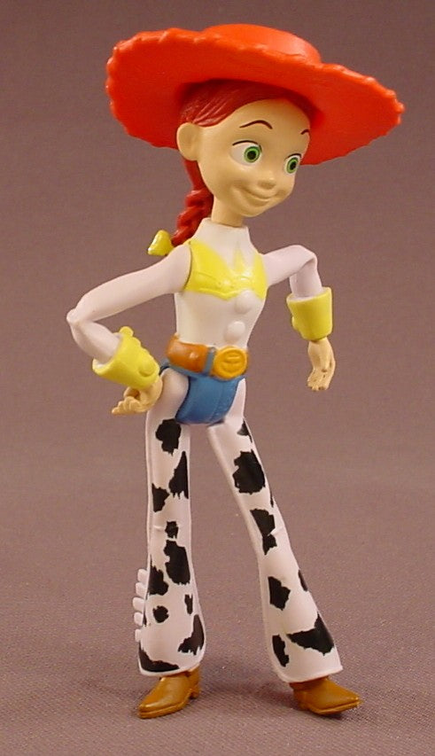 Disney Toy Story Jessie Figure With A Removable Hat, 4 1/4 Inches Tall, The Head Arms & Legs Move, 2012 Mattel