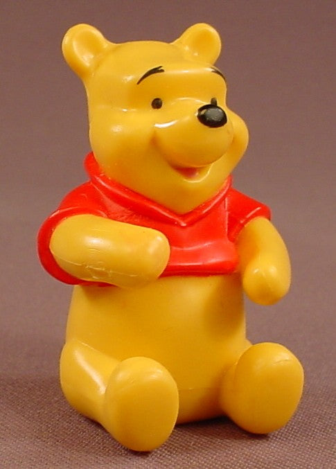 Disney Winnie The Pooh In A Sitting Pose PVC Figure, 2 1/2 Inches Tall, Figurine