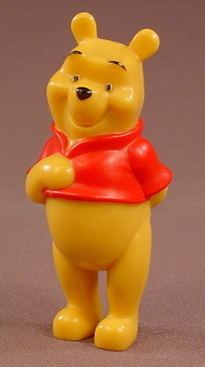 Disney Winnie The Pooh With One Hand Behind His Back PVC Figure, 3 Inches Tall, Figurine