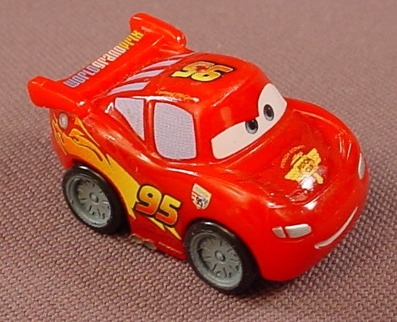 Disney Cars Lightning McQueen #95 Drift Car, Has A Ball Bearing In The Bottom, 5085 Mattel. Pixar, 1 1/4 Inches Long