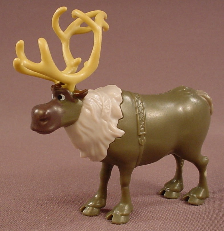 Disney Frozen Movie Sven The Reindeer Hard Plastic Figure With Flexible Horns, 3 1/2 Inches Long, Figurine