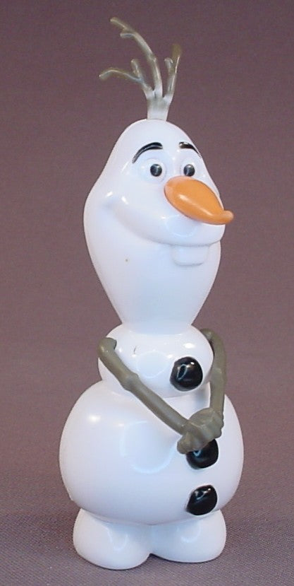 Disney Frozen Movie Olaf The Snowman Hard Plastic Figure, The Arms Move, Soft Rubber Carrot Nose, 5 Inches Tall, 2013 Mattel