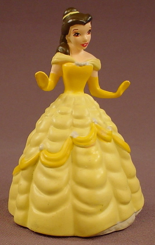 Disney Beauty & The Beast Belle In A Yellow Ball Gown With Dark Yellow Trim PVC Figure, 3 3/4 Inches Tall, Figurine