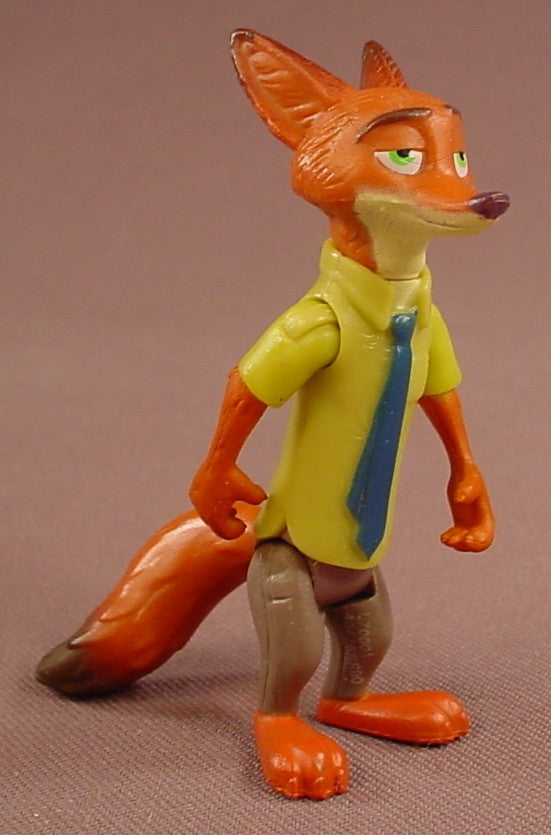 Disney Zootopia Nick Wilde The Red Fox Action Figure, His Head Arms Legs & Tail Move, 2 3/4 Inches Tall, Tomy