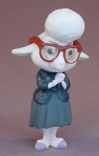 Disney Zootopia Assistant Mayor Dawn Bellwether Sheep PVC Action Figure, 2 3/4 Inches Tall, The Head Moves, Tomy