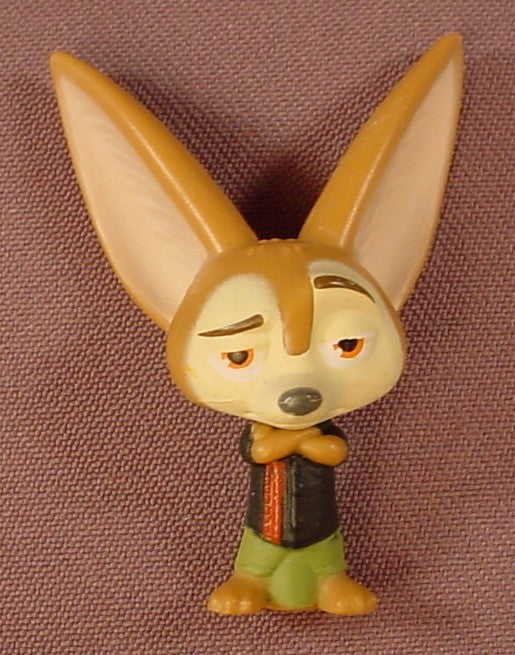 Disney Zootopia Finnick The Fennec Fox Crook Kid With A Pacifier PVC Figure, 2 1/4 Inches Tall, Figurine, Top Heavy So It Doesn"t Stand On It's Own