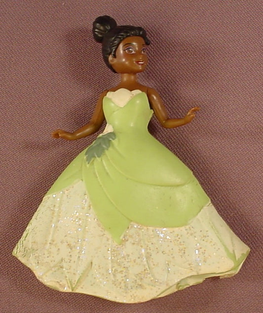 Disney The Princess And The Frog Princess Tiana Polly Pocket Style Doll With A Glittery Rubbery Dress Or Gown, 2009 Mattel