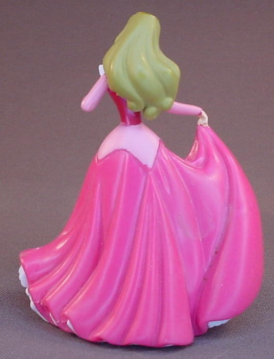 Disney Sleeping Beauty Princess Aurora Holding Her Flowing Pink Gown In One Hand PVC Figure, 3 3/4 Inches Tall