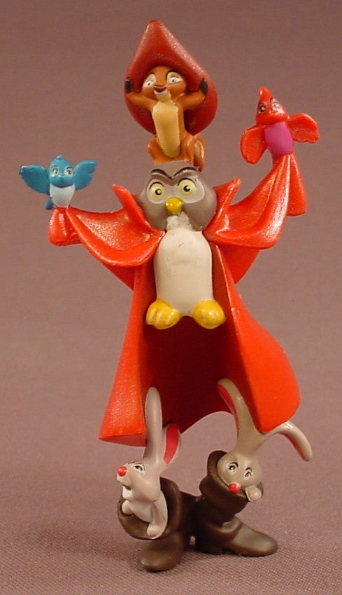 Disney Sleeping Beauty Woodland Animals Dressed In A Coat Hat & Boots So They Can Dance With Princess Aurora PVC Figure