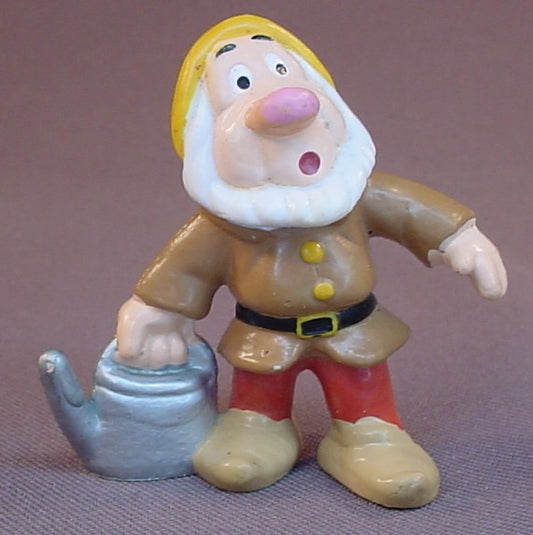 Disney Snow White Sneezy Dwarf Holding A Watering Can PVC Figure, 2 1/4 Inches Tall, Applause, Dwarves Figurine