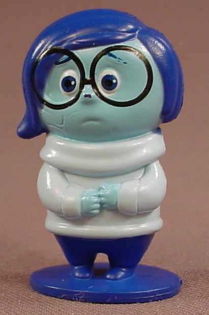 Disney Inside Out Sadness PVC Figure, 1 3/4 Inches Tall, Pixar, Figurine