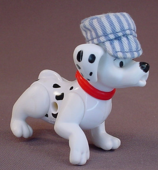 Disney 101 Dalmatians Dog With A Cloth Train Engineer Hat, 2 1/2 Inches Tall, The Head & Legs Move, 102, McDonalds