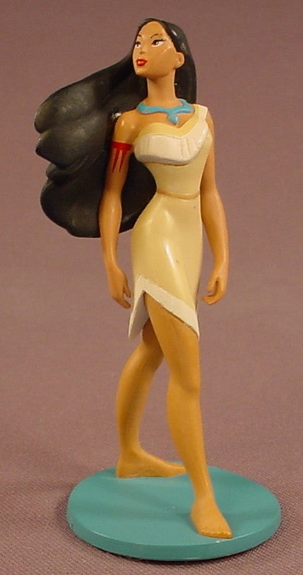 Disney Princess Pocahontas PVC Figure On a Round Green Base, 4 Inches Tall, Figurine