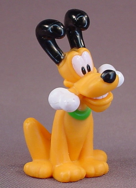 Disney Pluto With A Large Bone In His Mouth PVC Figure, 2 1/4 Inches Tall, Figurine