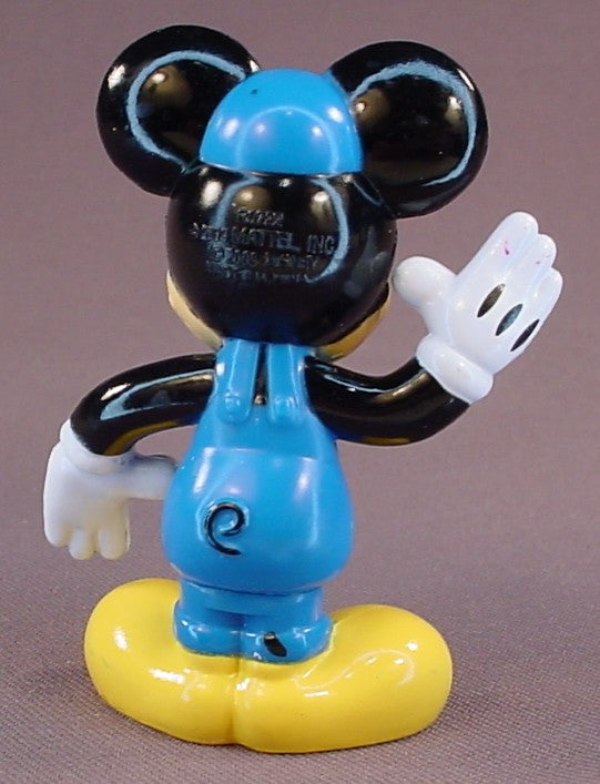 Disney Mickey Mouse Wearing Overalls & A Hat PVC Figure, 2 3/4 Inches Tall, Bends At The Waist, 2009 Mattel, Figurine