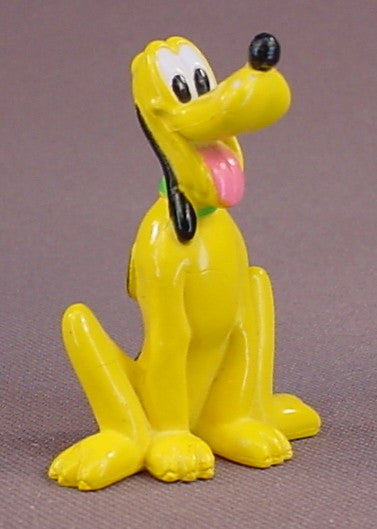 Disney Pluto The Dog With One Ear Flopped Behind His Back PVC Figure, 1 3/4 Inches Tall, Sitting Pose, Figurine