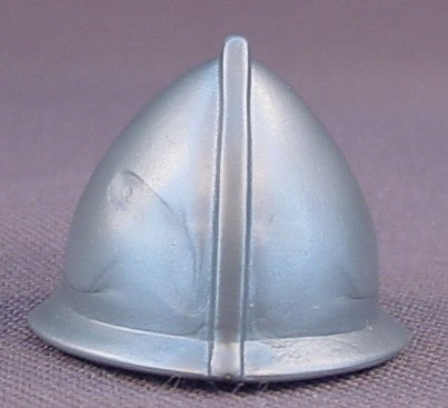 Playmobil Silver Gray Bullet Shaped Helmet With Sloped Sides, 3268 3274 3314 3316 3889 4133 4583