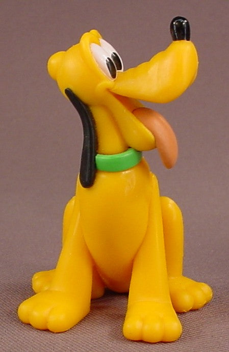 Disney Pluto Sitting With His Head Turned To The Side PVC Figure, 3 Inches Tall, Just Play, Figurine