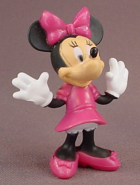 Disney Minnie Mouse With Her Hands Up PVC Figure, 2 1/2 Inches Tall, Figurine