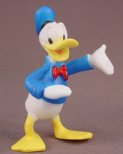Disney Donald Duck With One Hand Raised PVC Figure, 2 1/4 Inches Tall, Figurine
