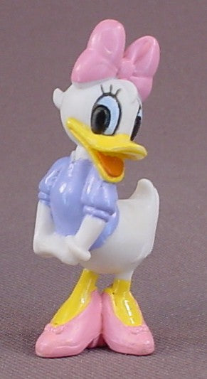 Disney Daisy Duck With Her Hands Folded In Front PVC Figure, 2 Inches Tall, Figurine