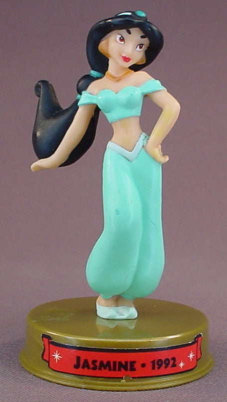 Disney 100 Years Of Magic Princess Jasmine PVC Figure On A Base, Walt Disney World, Aladdin Movie, 2002 McDonalds