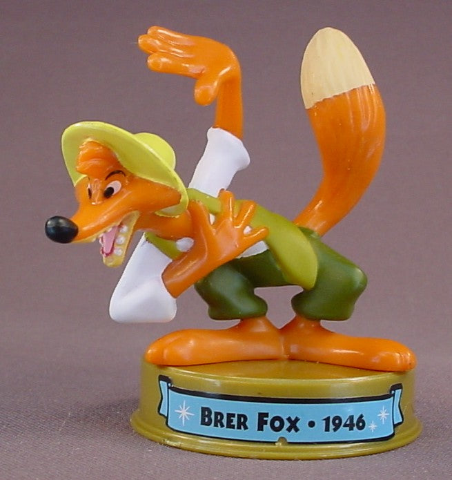 Disney 100 Years Of Magic Brer Fox PVC Figure On A Base, Walt Disney World, Song Of The South Movie, 2002 McDonalds