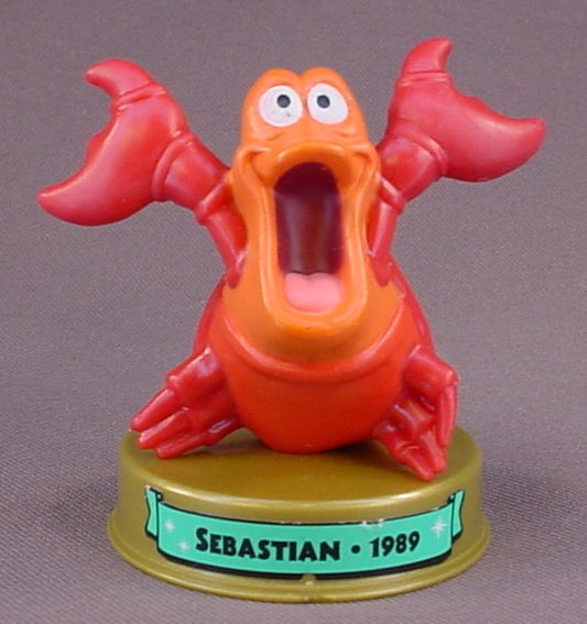 Disney 100 Years Of Magic Sebastian The Crab PVC Figure On A Base, Walt Disney World, The Little Mermaid Movie, 2002 McDonalds