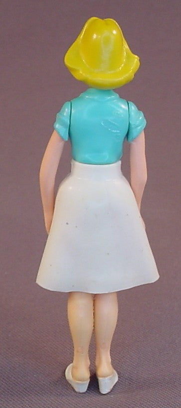 Fisher Price Vintage 250 Dollhouse Mom Or Mother Figure, 3 7/8 Inches Tall, Has A Tear In Her Vinyl Skirt, 1978, Doll House