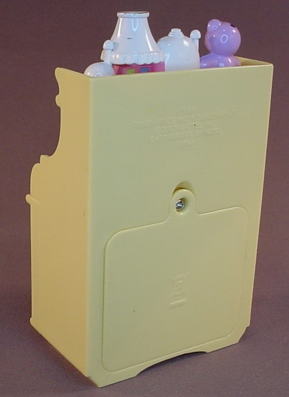 Fisher Price Loving Family Dollhouse Light Yellow Change Table That Lights Up & Plays A Lullaby Song When The Tray Is Pressed Down, 4 7/8 Inches Tall
