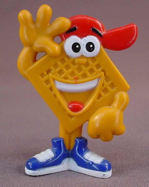 Shreddies Cereal Premium Mascot Eddie PVC Figure With A Suction Cup On The Back, 2 1/4 Inches Tall, Window Cling, 1993 Nabisco, KGC