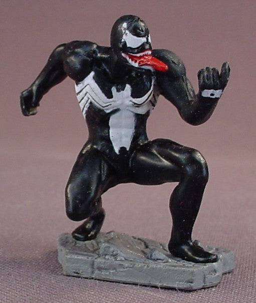 Spider-Man Venom PVC Figure On A Base, 1 5/8 Inches Tall, Marvel, 2004 Yujin, Spiderman