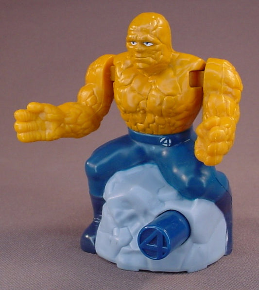 Fantastic Four The Thing Figure Toy, 3 1/2 Inches Tall, Press The Blue Button To Make Him Clap His Hands Together & Make A Sound