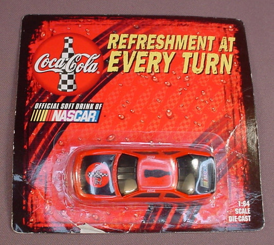 Coca-Cola Nascar 1:64 Scale Die-Cast Car In The Package, 1998, The Package Is Partially Open, Diecast