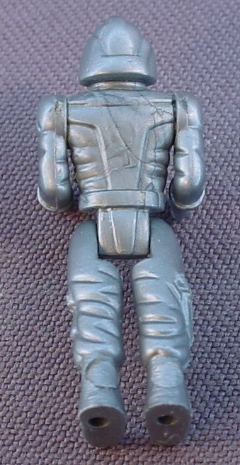 Silver Pilot Figure, 1 5/8 Inches Tall, Cosmic Series Construction Team, Multimac Silverlit Toys, Bends At The Waist