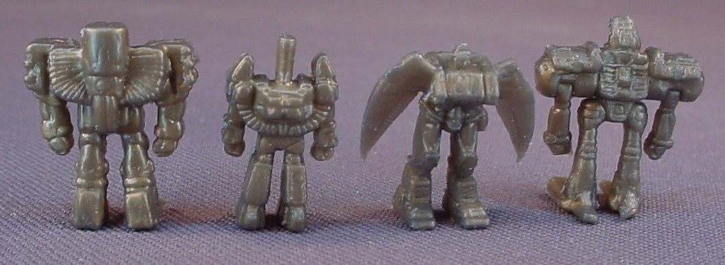 Galaxy War Lot Of 4 Gold Space Robots, They Are About 7/8 Inch Tall, 1990's Hinstar