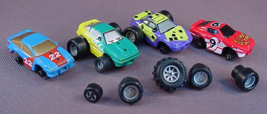 Micro Machines Lot Of Speed Shop Cars & Tires, 1990 Galoob