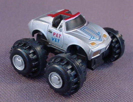 Micro Machines Funrise Silver & Red Corvette T-Top Monster Truck