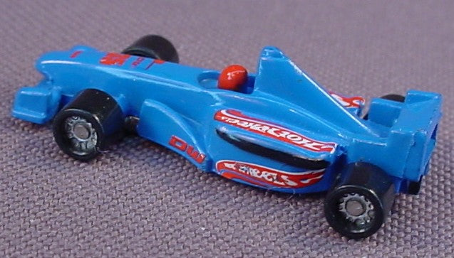 Micro Machines Hot Wheels Blue Formula 1 Grand Prix Race Car, #3, 1999 Mattel, Diecast Metal, Die Cast, 1 1/4 Inches Long